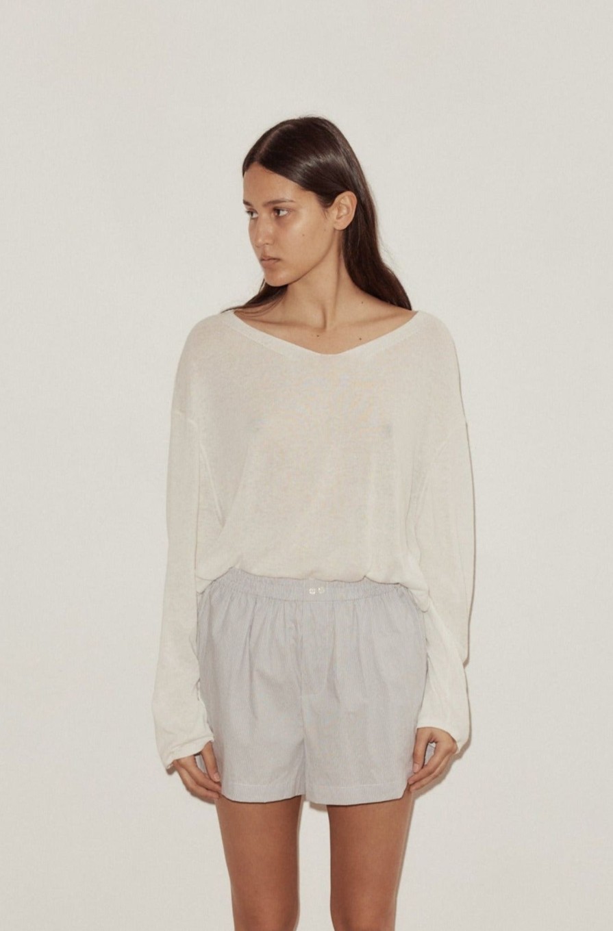 Clothing Deiji Studios | Loose Long Sleeve Knitted Top